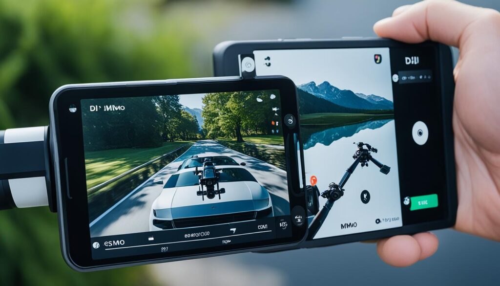 DJI Mimo 앱 편집 인터페이스